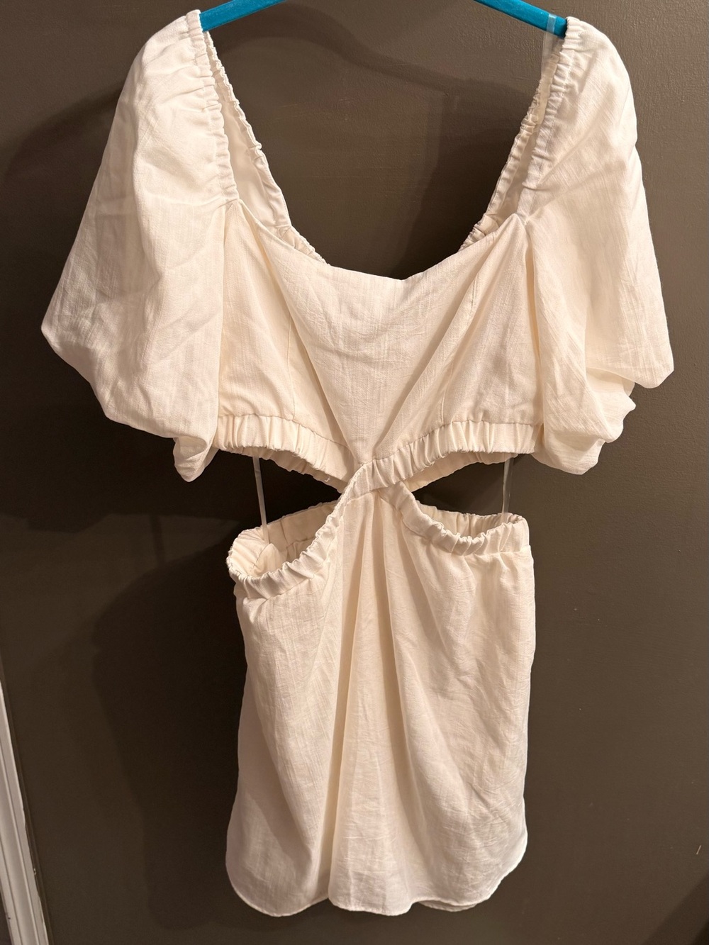 Women’s Asymmetrical Cutout Dress — Cream